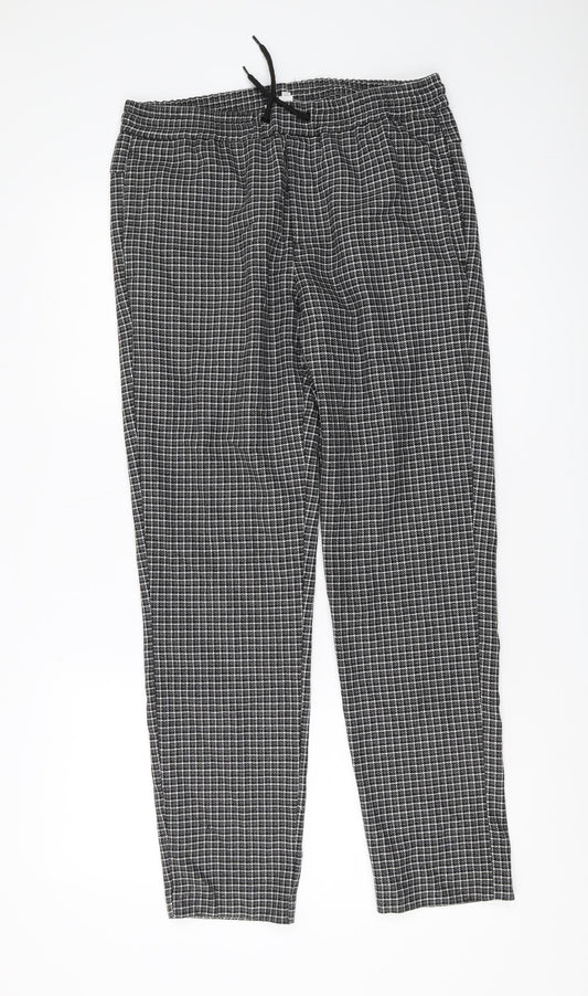 River Island Men's Black Check Jogger Trousers 32 Regular