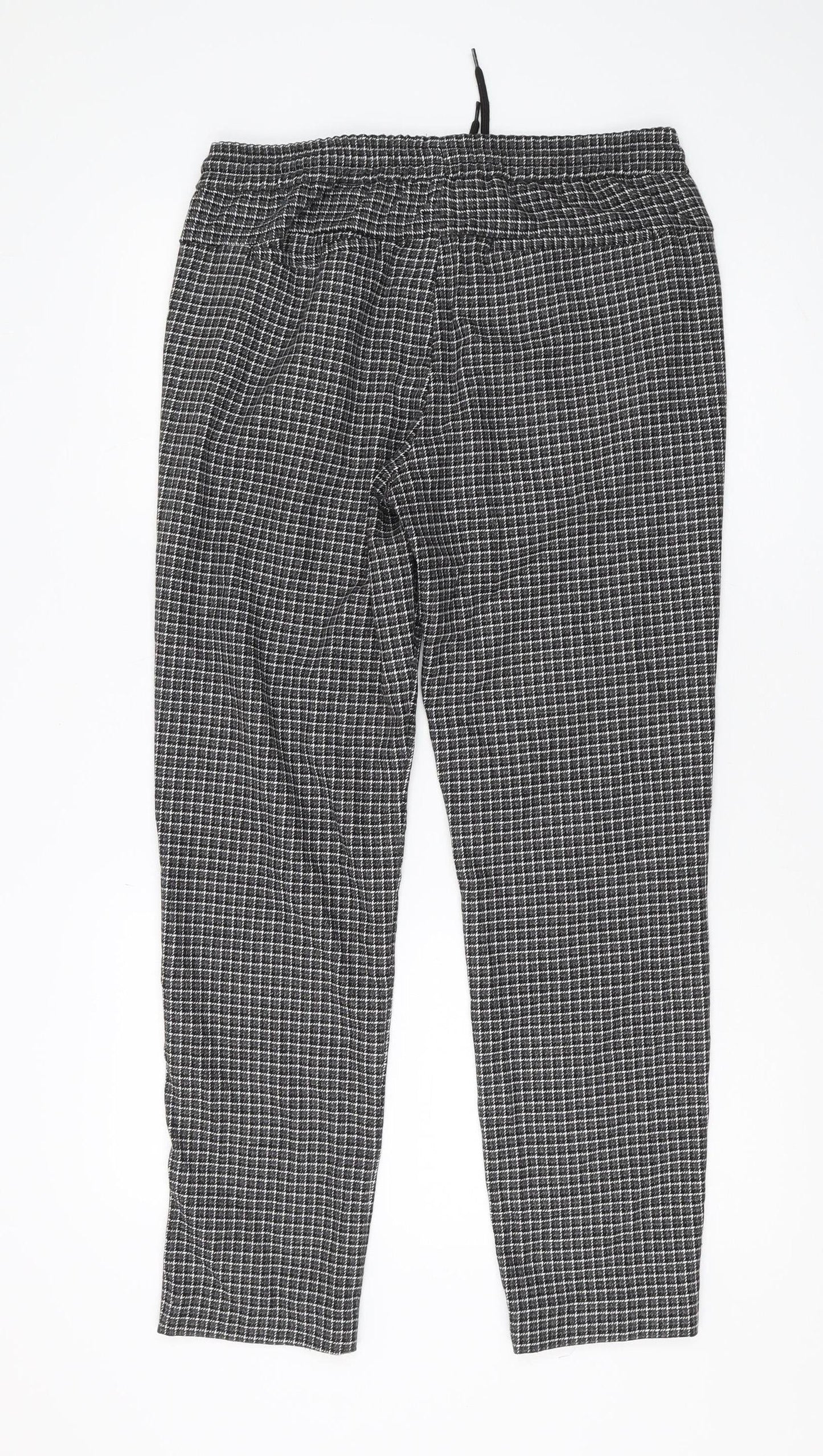 River Island Men's Black Check Jogger Trousers 32 Regular