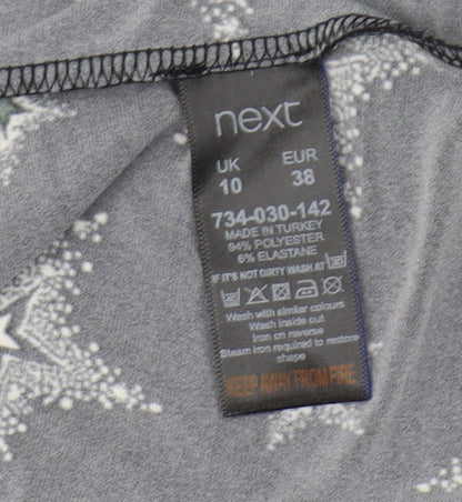 Next Women's Black Star Dress, Size 10, Long Sleeve