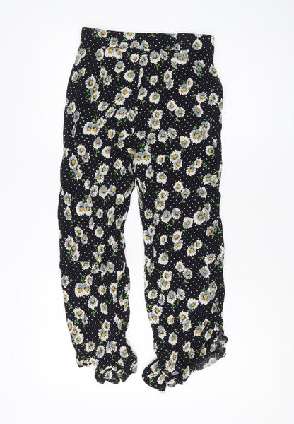 Womens UK Size XS Zara   Black Trousers