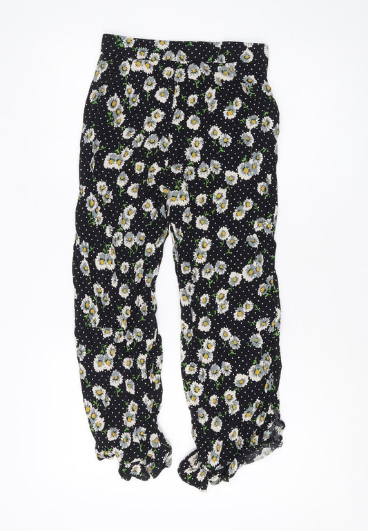 Womens UK Size XS Zara   Black Trousers