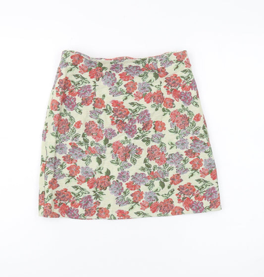 New Look Women's Floral A-Line Skirt Size 8 Multicoloured