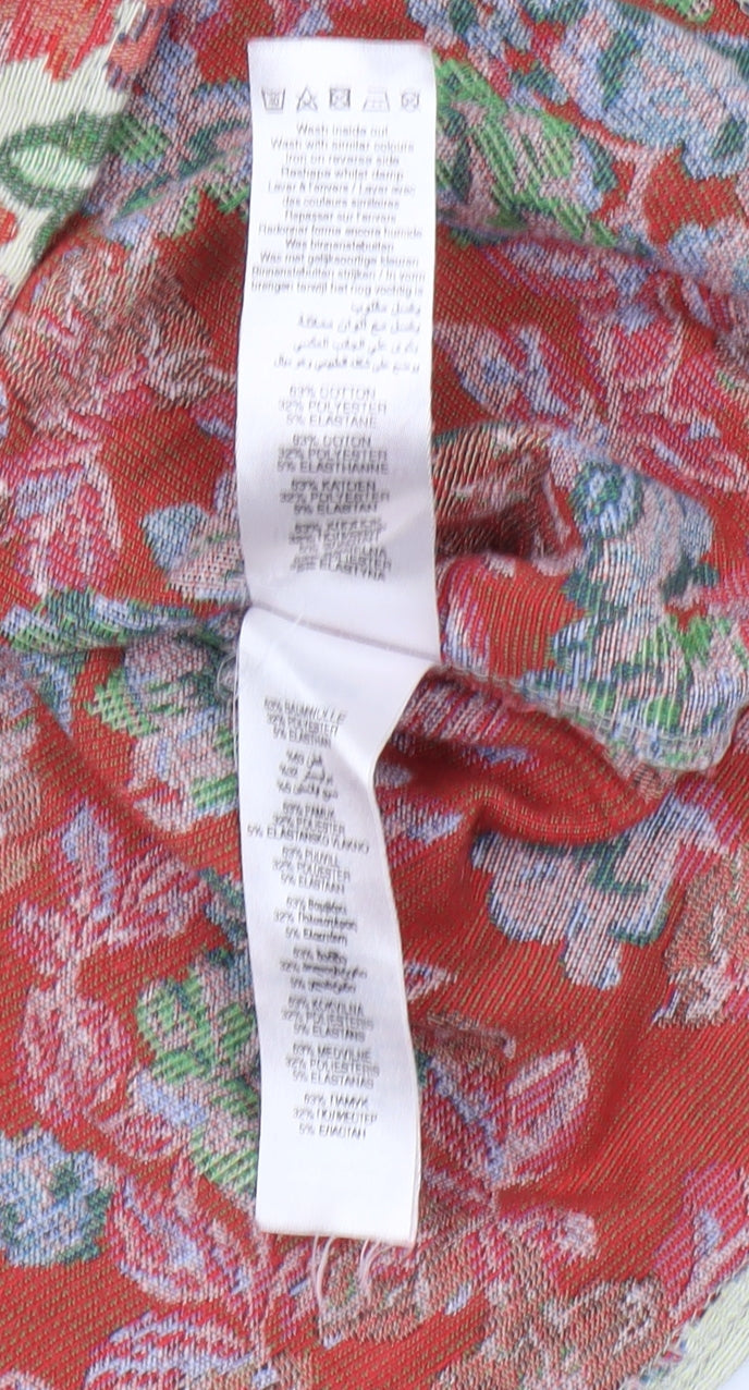 New Look Women's Floral A-Line Skirt Size 8 Multicoloured