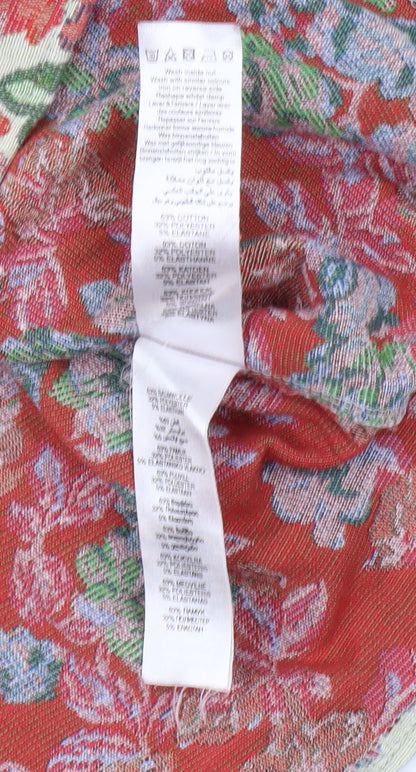 New Look Women's Floral A-Line Skirt Size 8 Multicoloured