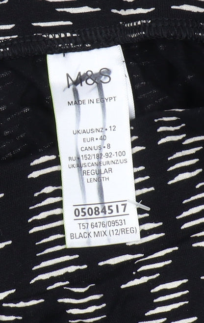 Womens UK Size 12 Marks and Spencer   Black Trousers