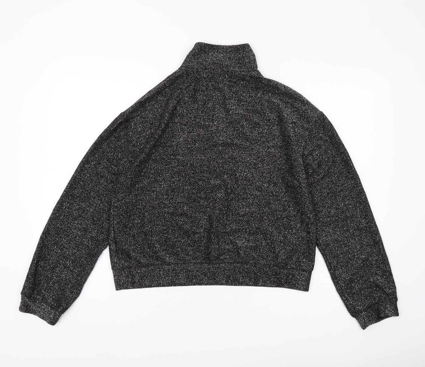 Womens UK Size M Cooperative Black Cropped Blouse