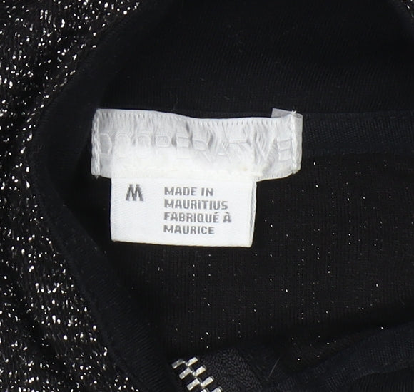 Womens UK Size M Cooperative Black Cropped Blouse