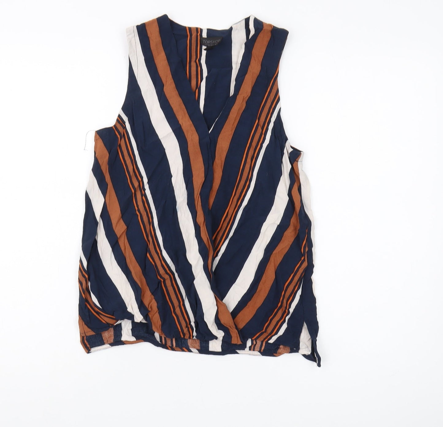 Womens UK Size 8 Topshop Multicoloured Basic Tank
