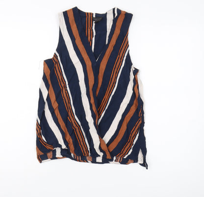 Womens UK Size 8 Topshop Multicoloured Basic Tank