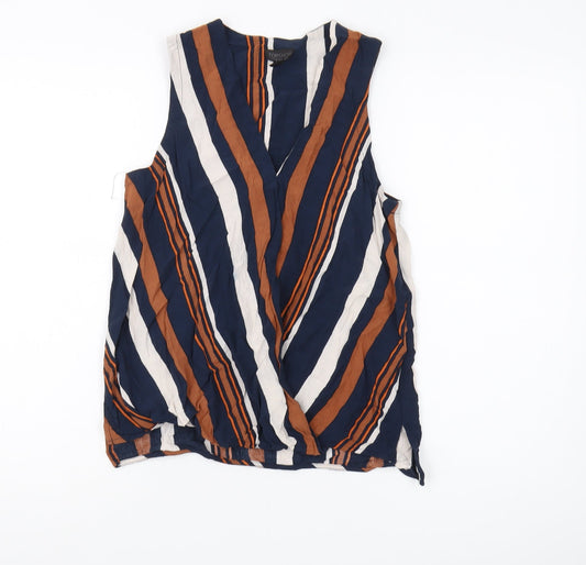 Womens UK Size 8 Topshop Multicoloured Basic Tank