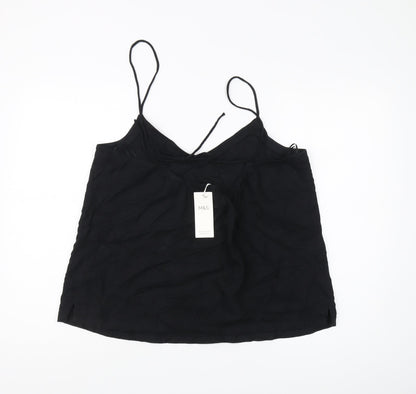 Womens UK Size 14 Marks and Spencer Black Camisole Tank