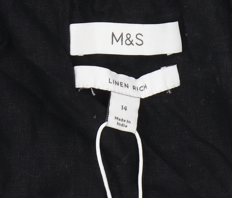 Womens UK Size 14 Marks and Spencer Black Camisole Tank