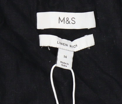 Womens UK Size 14 Marks and Spencer Black Camisole Tank