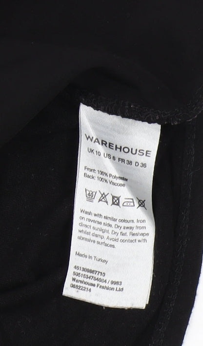 Womens UK Size 10 Warehouse Black Basic Tank