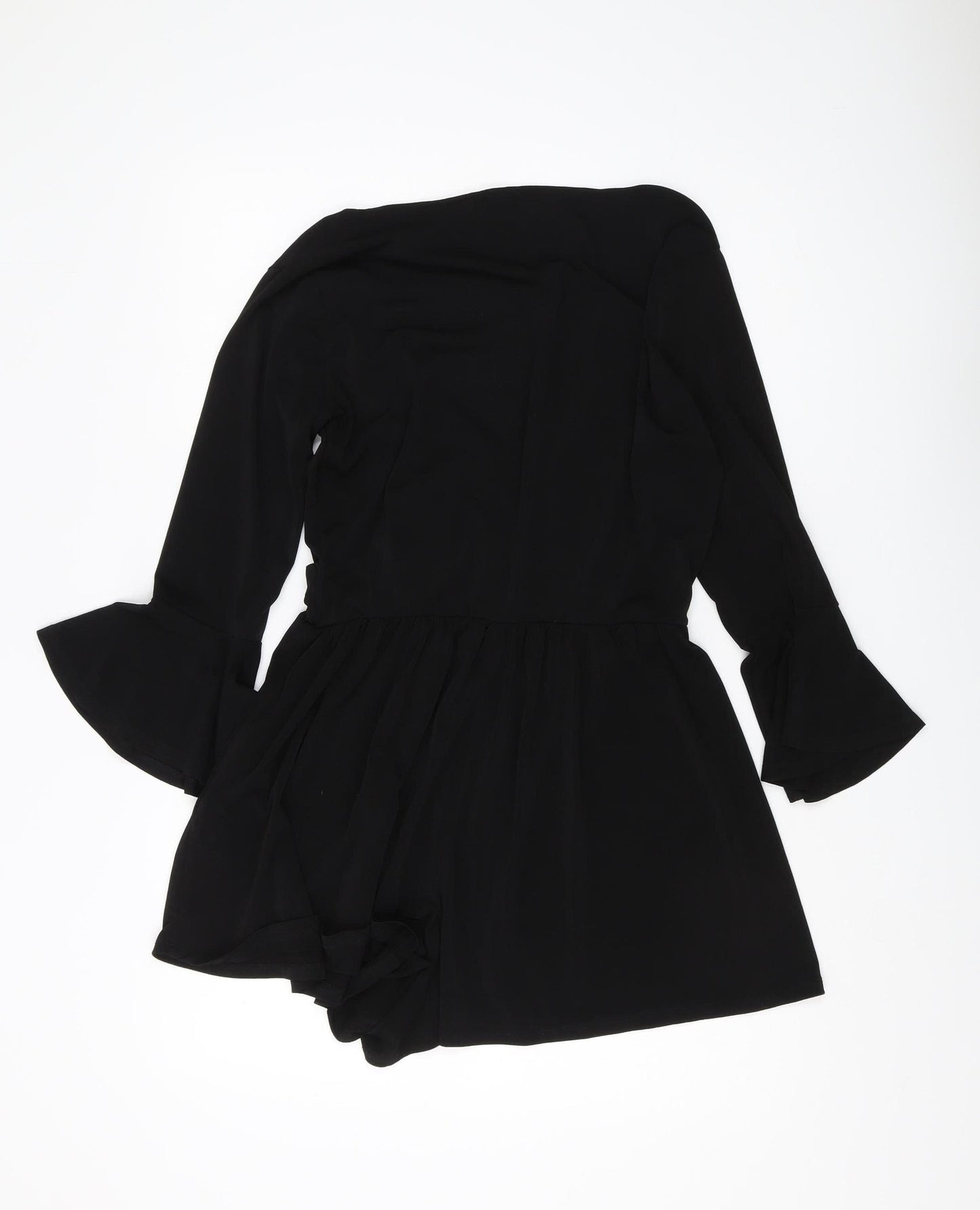 Bershka Women's Black Belted Playsuit L Casual