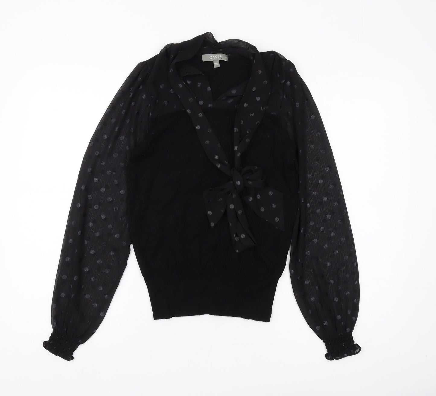 Womens UK Size XS Oasis Black Pullover Jumper