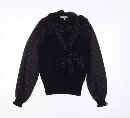 Womens UK Size XS Oasis Black Pullover Jumper