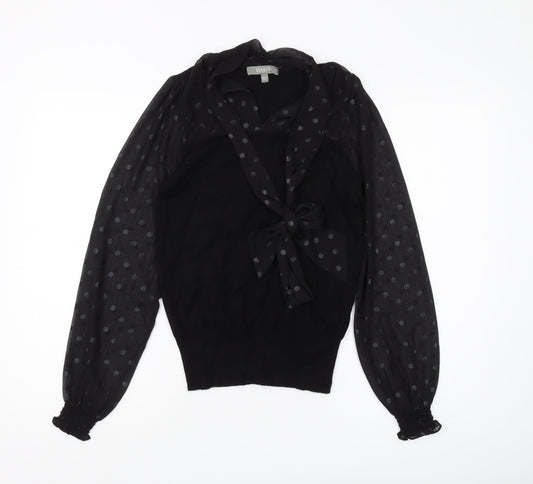 Womens UK Size XS Oasis Black Pullover Jumper
