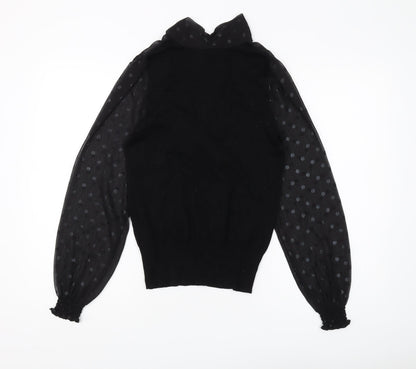 Womens UK Size XS Oasis Black Pullover Jumper
