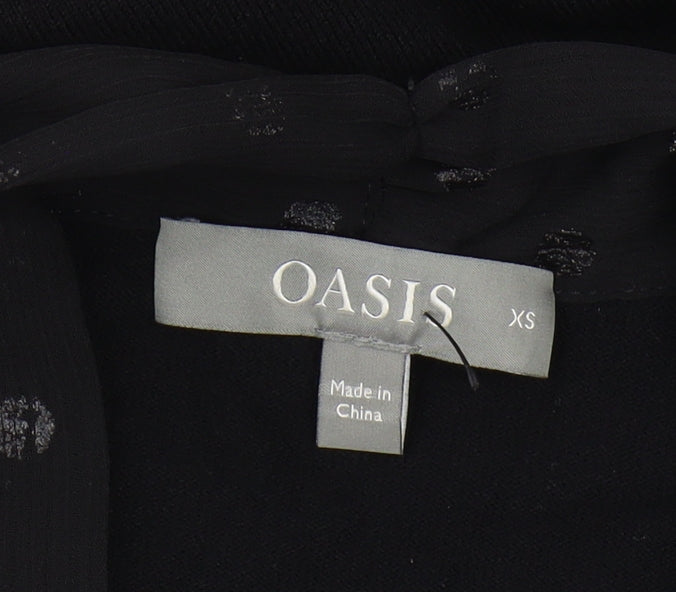 Womens UK Size XS Oasis Black Pullover Jumper