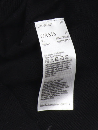 Womens UK Size XS Oasis Black Pullover Jumper