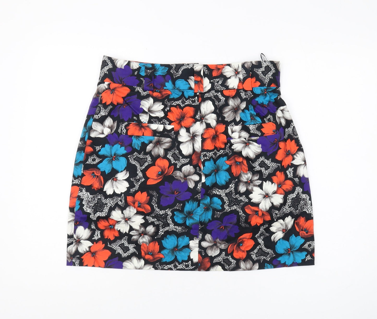 French Connection Women's Multicoloured Floral Skirt Size 16