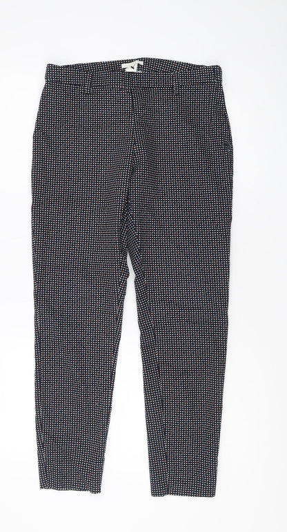 Womens UK Size 10 H&M Regular Fit Cropped Multicoloured Trousers