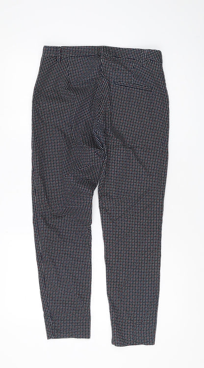 Womens UK Size 10 H&M Regular Fit Cropped Multicoloured Trousers