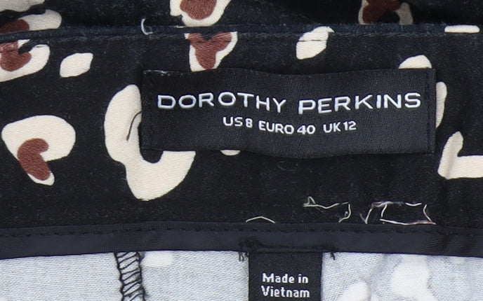 Womens UK Size 12 Dorothy Perkins Regular Fit  Black Trousers