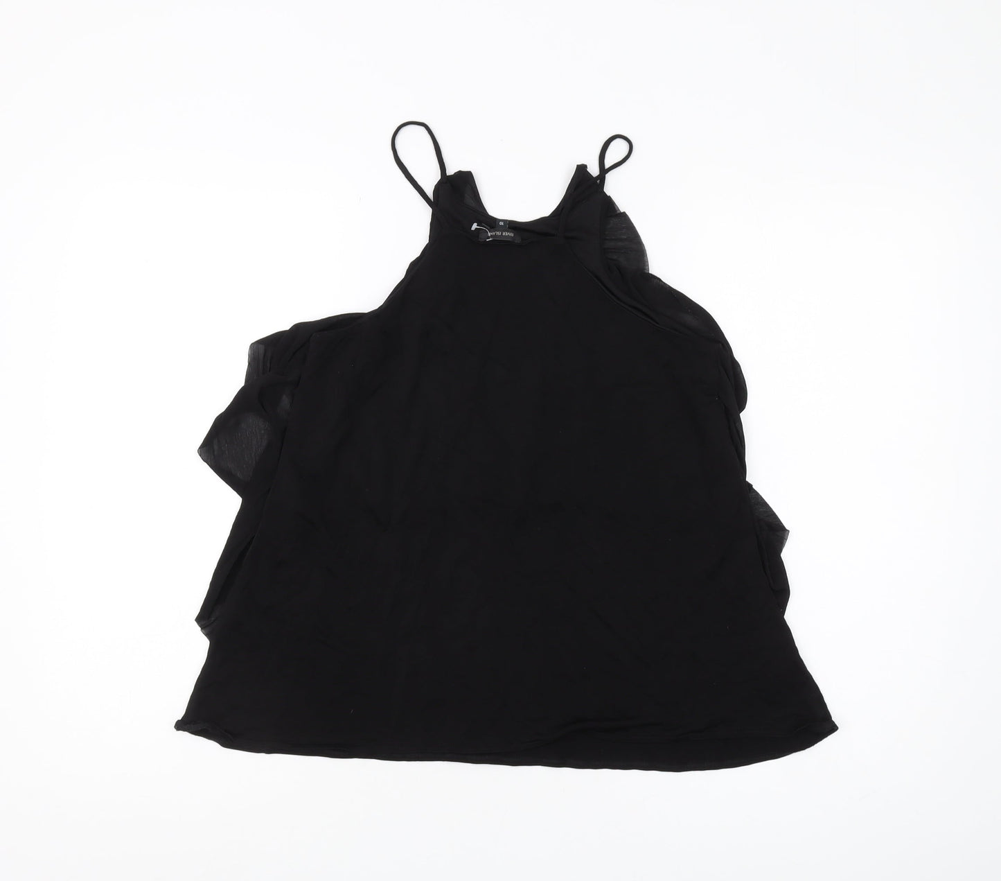 Womens UK Size 10 River Island Black Camisole Tank