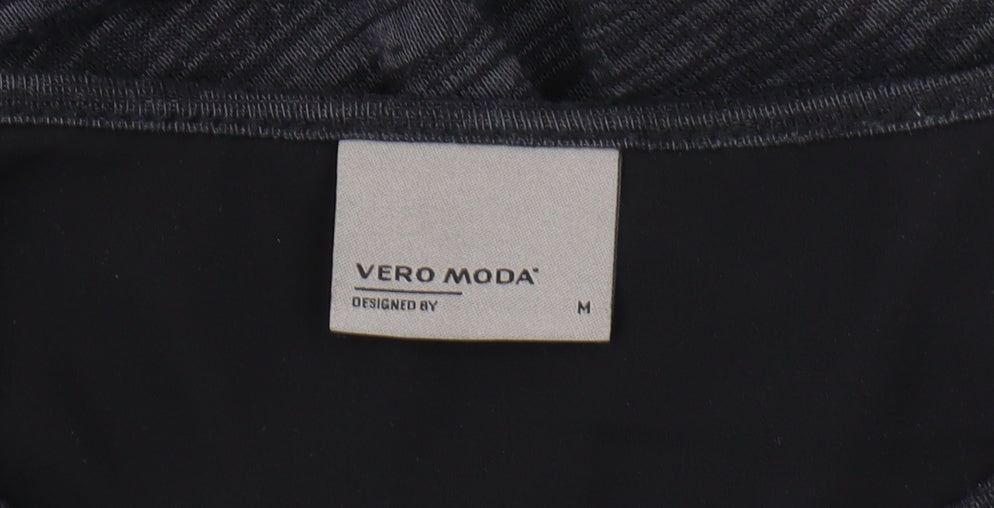 Womens UK Size M VERO MODA Black Basic Blouse
