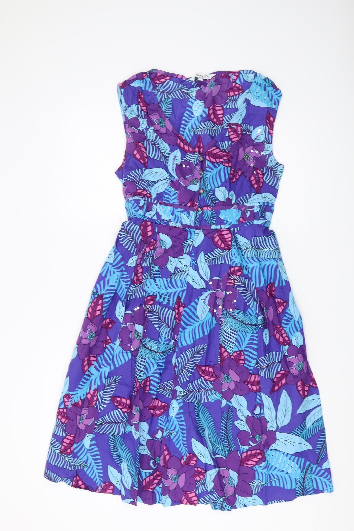 Debenhams Women's Multicolour Floral Dress - Size 12