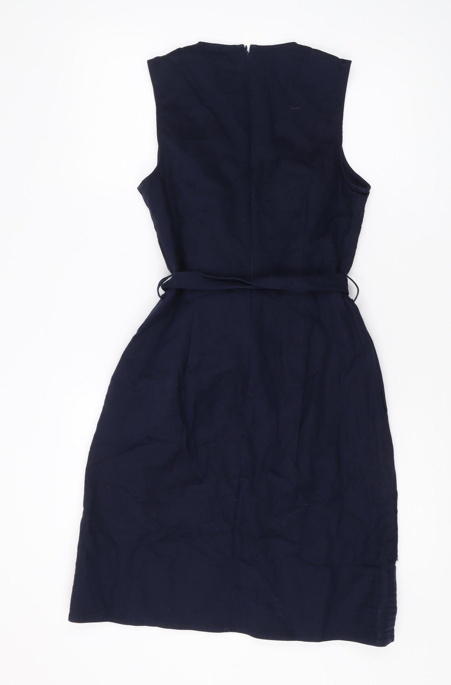 Warehouse Women's Blue Wrap Dress Size 10 V-Neck