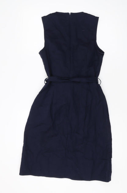 Warehouse Women's Blue Wrap Dress Size 10 V-Neck