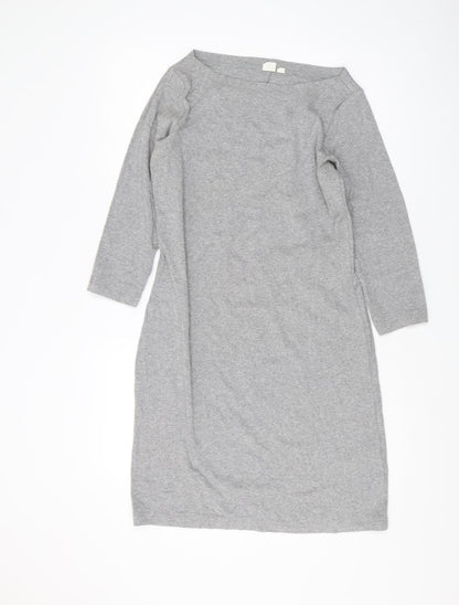 GAP Women's Grey Sheath Dress M Casual Jersey Stretch