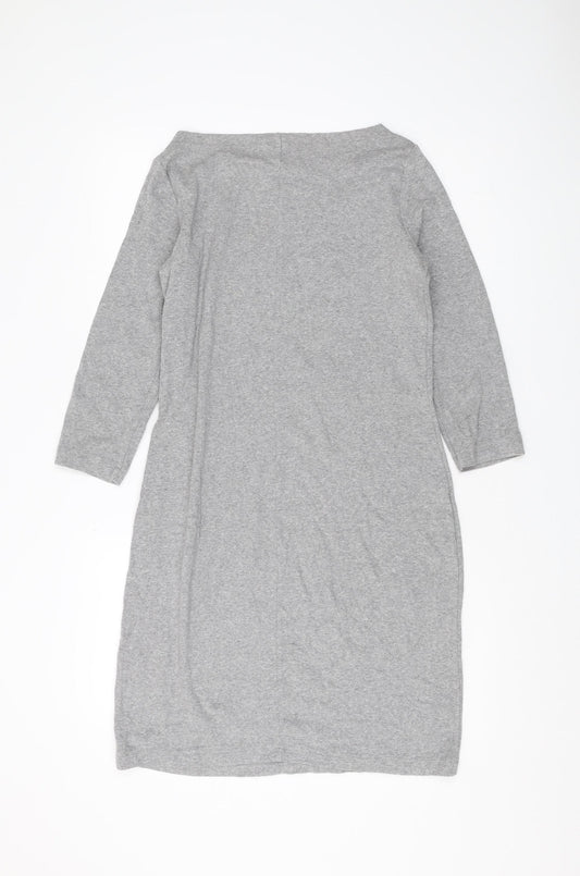 GAP Women's Grey Sheath Dress M Casual Jersey Stretch