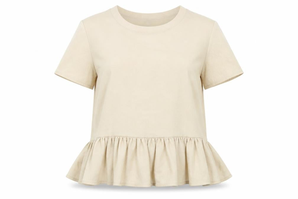 Womens UK Size S VERO MODA Beige Ringer Blouse