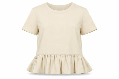 Womens UK Size S VERO MODA Beige Ringer Blouse
