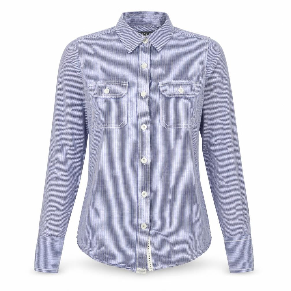 Womens UK Size 8 SoulCal & Co Blue Collared Button-Up