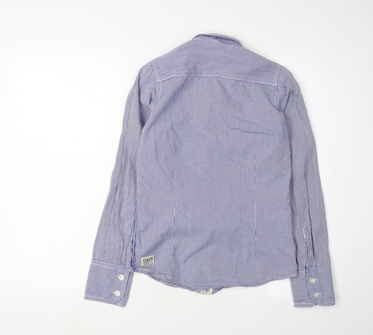Womens UK Size 8 SoulCal & Co Blue Collared Button-Up