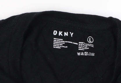 Mens UK Size L DKNY Black  T-Shirt