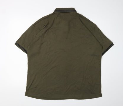Fashion Union Men's Green Polo XL