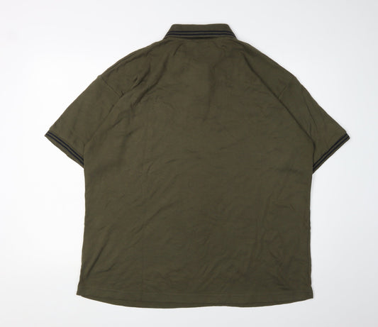 Fashion Union Men's Green Polo XL