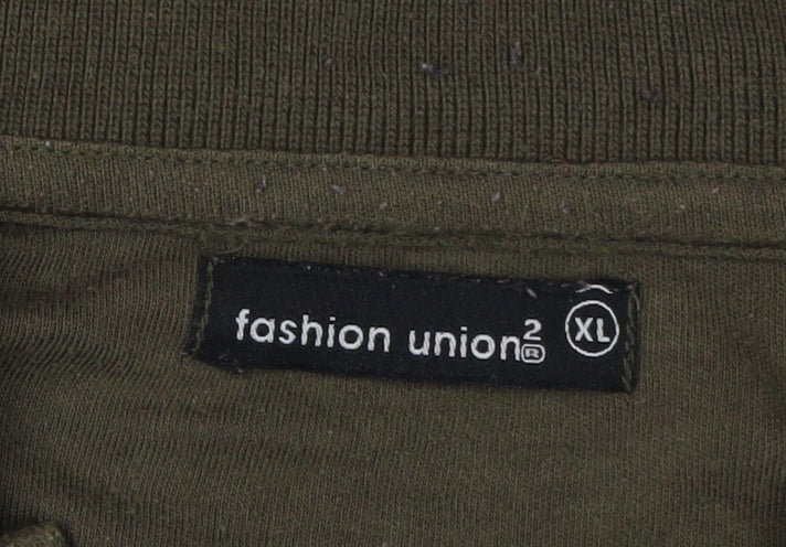 Fashion Union Men's Green Polo XL