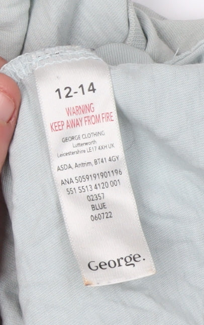 George Women Blue Long Sleeve T-Shirt Peppa Pig Size 12-14