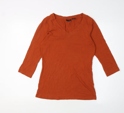 Womens UK Size M Tahari Orange Basic T-Shirt