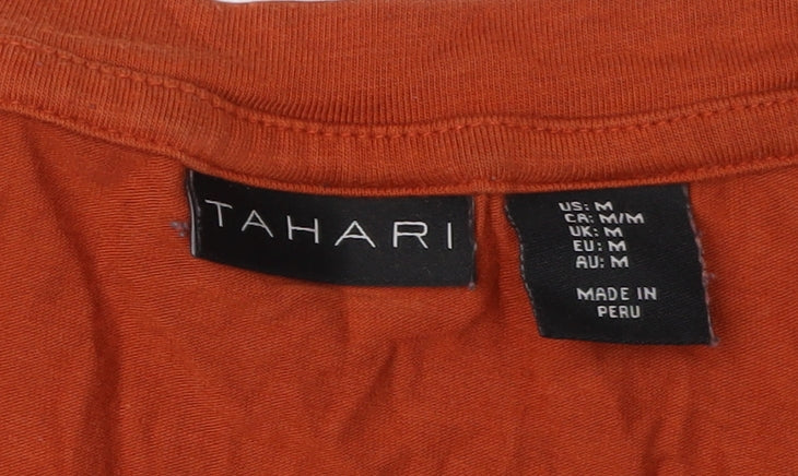 Womens UK Size M Tahari Orange Basic T-Shirt