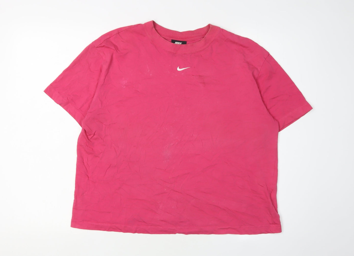 Unisex Adults UK Size M Nike Pink Basic T-Shirt