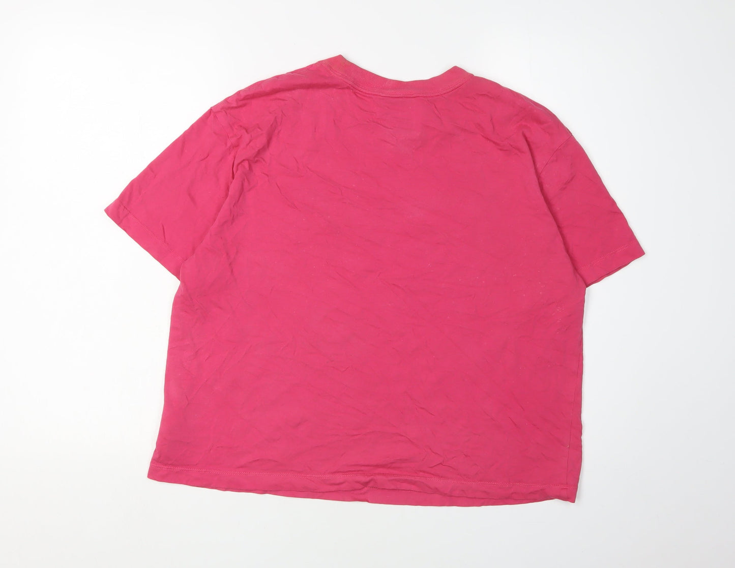 Unisex Adults UK Size M Nike Pink Basic T-Shirt