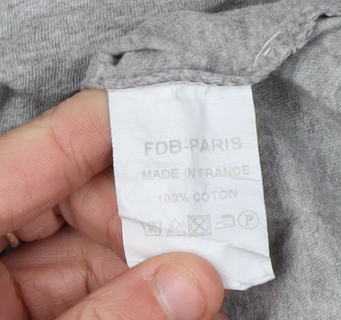 FDB-Paris Men's Grey XL Graphic T-Shirt